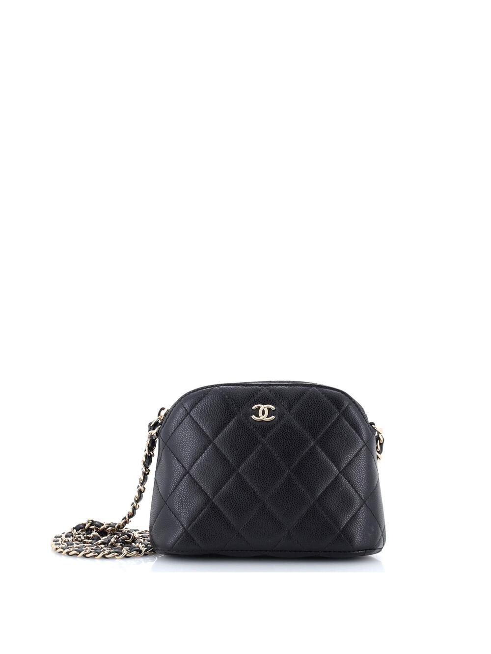 Chanel Cc Dome Zip Clutch With Chain #239864C44B